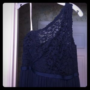 Navy Blue floor length formal dress